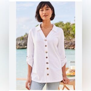 Soft Surroundings Danielle 3/4 Sleeve Tunic